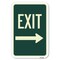 Signmission Exit with Right Arrow Heavy-Gauge Aluminum Sign, 12" H, 18" L, A-1218-24552 A-1218-24552 - alternate 1